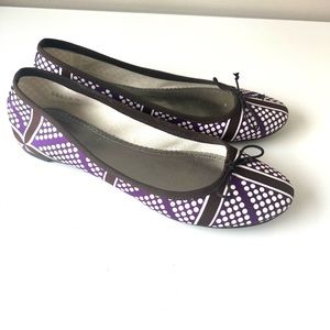 J Crew Clea Printed Silk Polka Dot Italian Ballet Flats 8